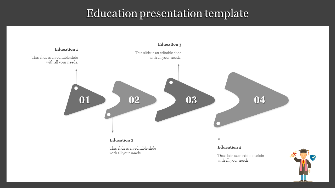 education presentation template-Gray